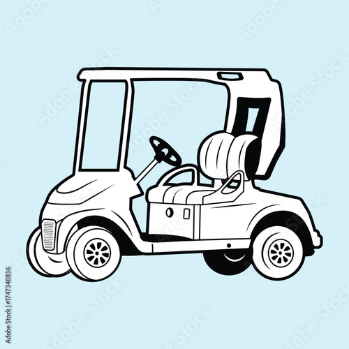Golf car  vector illustration