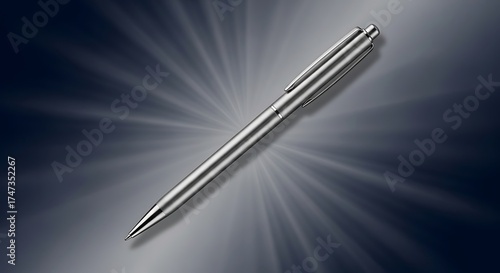 Wallpaper Mural Elegant metallic ballpoint pen, spotlight on classic design and precision Torontodigital.ca