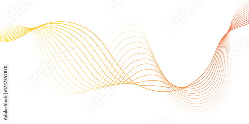 Elegant Orange Wave Pattern With Gradient Lines For Dynamic Abstract Background Design Texture Artwork.