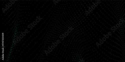 Technology texture background with green dots on dark background.big data digital concept.