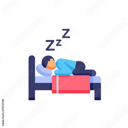 Person Sleeping in Bed Representing Rest and Relaxation