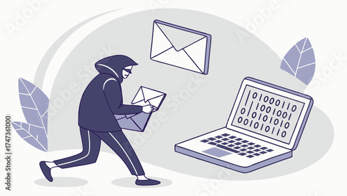Cybersecurity threat hacker stealing data digital privacy online security data breach internet crime computer security encrypted email digital theft malware attack phishing scam networ.