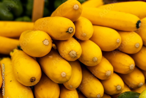Zuchinni for sale on display at the Union Square Farmers Market in New York City on Wednesday, Oct. 8, 2025. (Photo: Gordon Donovan)