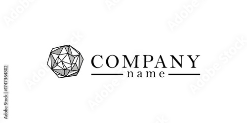Abstract geometric logo design with a modern touch, suitable for branding and corporate identity