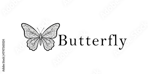 Intricate illustration of a butterfly showcasing delicate wings and detailed features