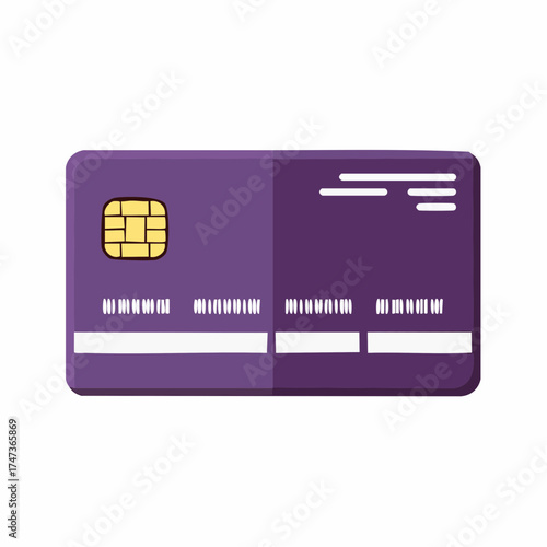 Digital Banking Simplifying Transactions with a Secure Credit Card, a Vector Illustration on White Background