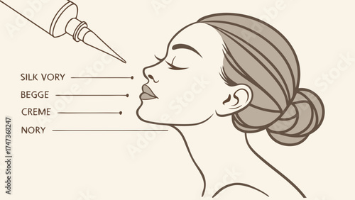 Cosmetic procedure aesthetic treatment skincare injection beauty treatment illustration womans face beauty clinic medical illustration dermatology cosmetology facial treatment beauty pr.