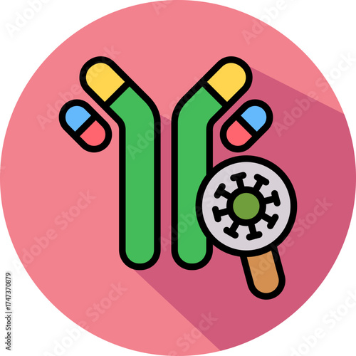 Antibody isometric icon
