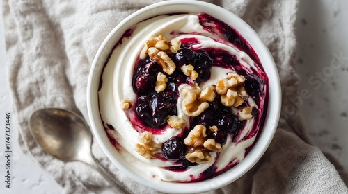 Yogurt Parfait with Berries and Walnuts