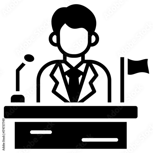 President glyph icon