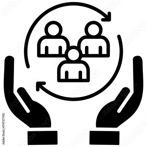 Inclusion glyph icon