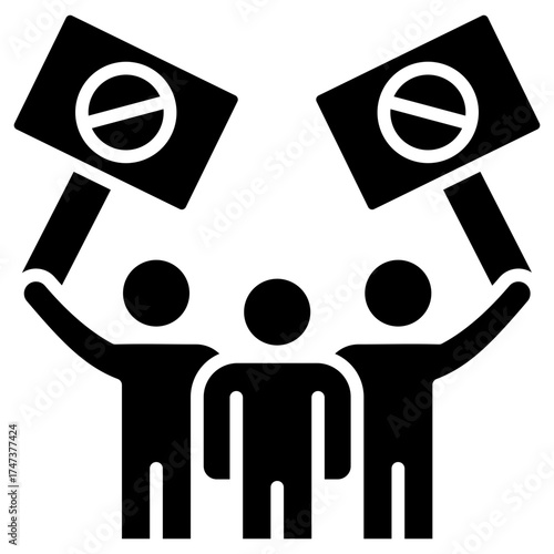 Right To Protest glyph icon