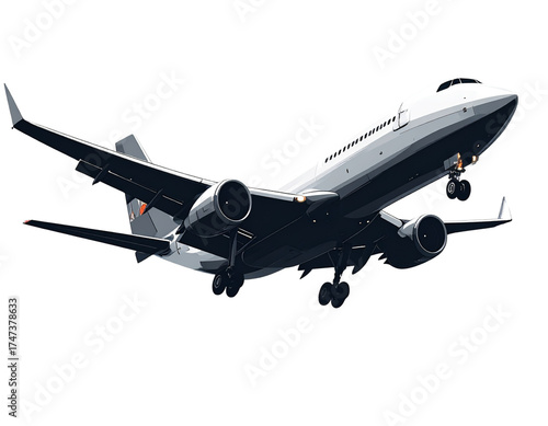 Low Angle Silhouette of Jumbo Jet Taking Off into the Sky