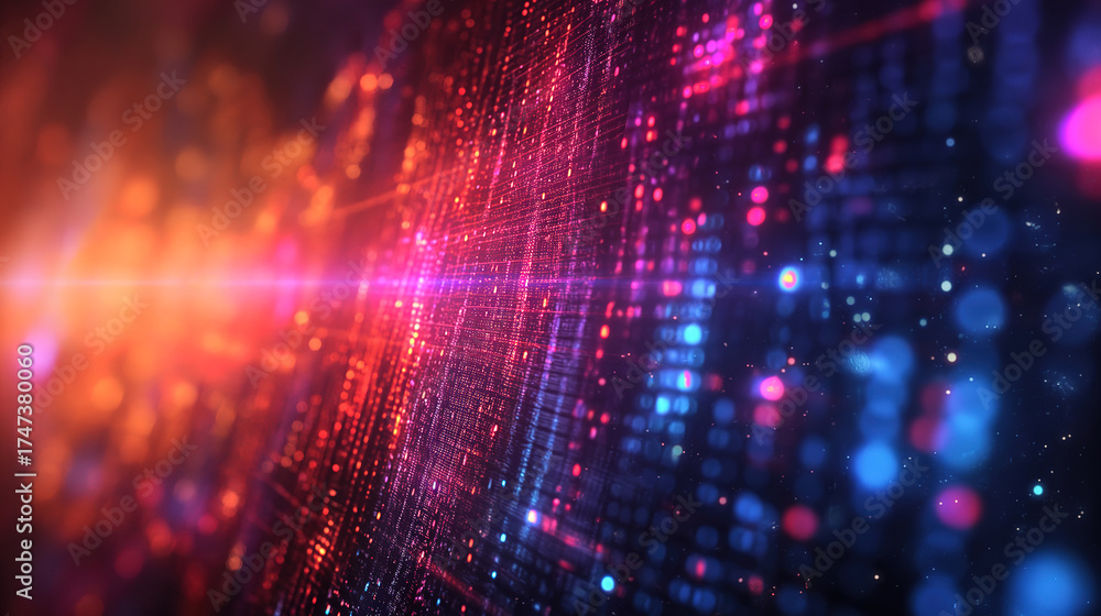 Fototapeta premium Glorious Information data technology background. Hand drawn vector