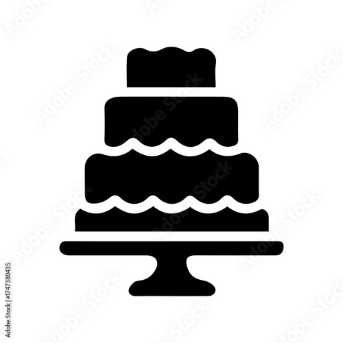Wedding cake logo with transparent background for event timeline
