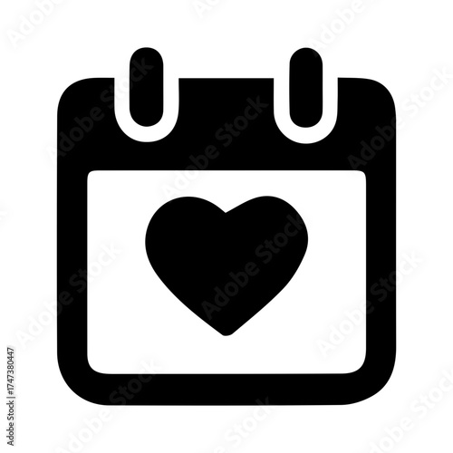Wedding calendar icon with transparent background for wedding event timeline
