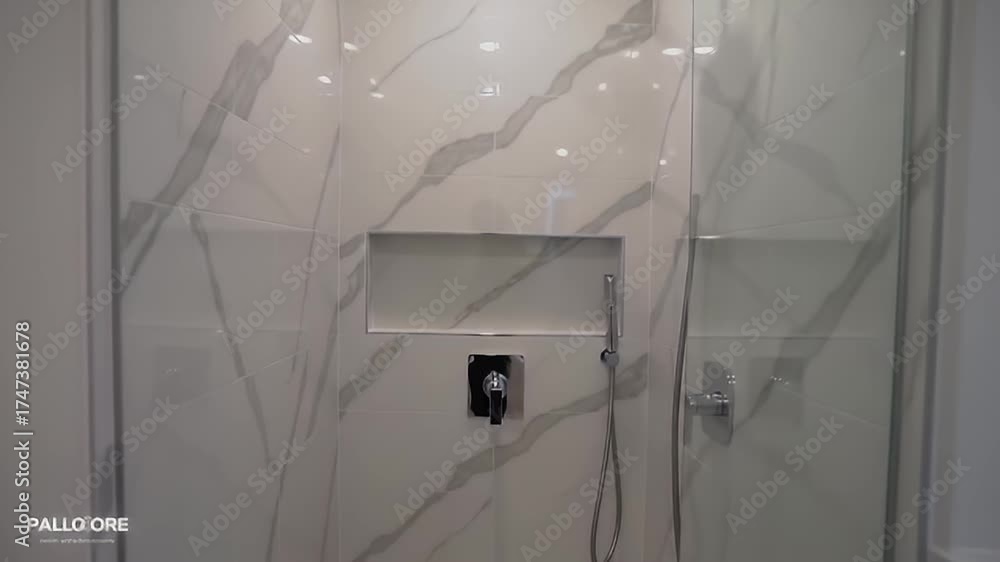 custom made wallpaper toronto digitalModern Shower Stall with Marble Tiles