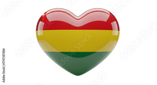 Bolivia flag heart symbol love and patriotism displayed on a gleaming heart shape isloted on transparent background Free Download Bolivia flag heart symbol love and patriotism displayed on a gleaming heart shape isloted on transparent background - GFXLoad