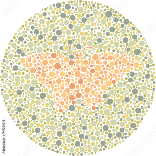 Colour Vision Deficiency Test with Animal Silhouettes. butterfly Image 