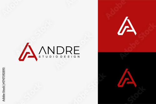 Elegant monogram letter A logo design, modern minimalist concept