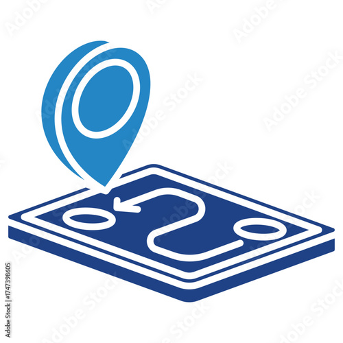 Pin Location Mini Illustration Isometric Icon. Use For Modern Concept, Print, Ui, Ux Kit, Web And App Development. Vector Related To Market, Business, Finace