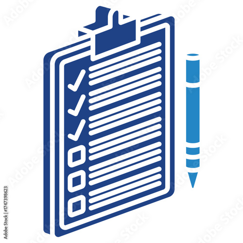 Checklist Mini Illustration Isometric Icon. Use For Modern Concept, Print, Ui, Ux Kit, Web And App Development. Vector Related To Market, Business, Finace