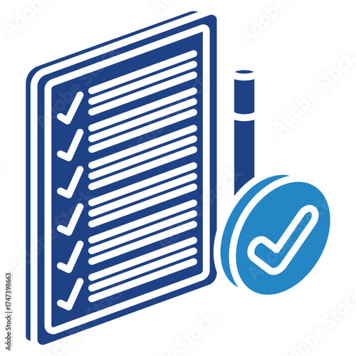 Evaluation Mini Illustration Isometric Icon. Use For Modern Concept, Print, Ui, Ux Kit, Web And App Development. Vector Related To Market, Business, Finace