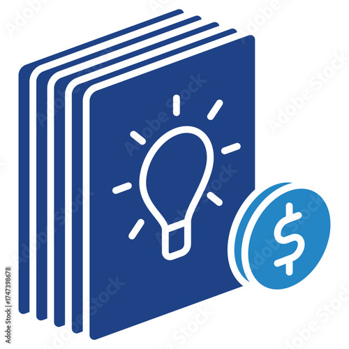 Innovation Mini Illustration Isometric Icon. Use For Modern Concept, Print, Ui, Ux Kit, Web And App Development. Vector Related To Market, Business, Finace