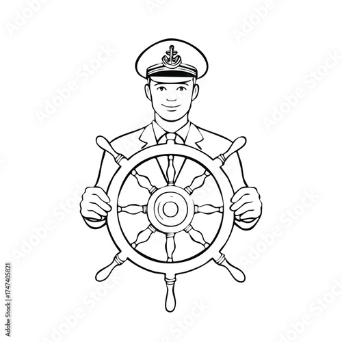 Mariner at the helm ready to sail