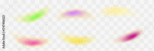 Rainbow colors watercolor paint stains vector backgrounds set.