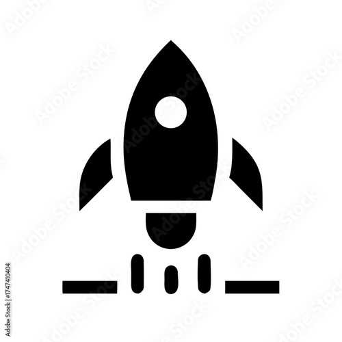 Rocket ship ready for launch, symbolizing new venture