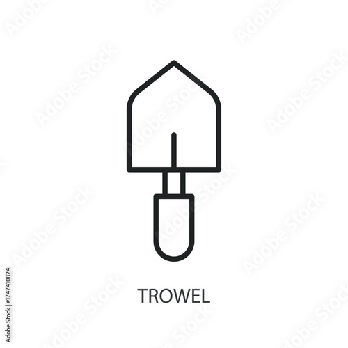 Trowel  thin line vector icons.