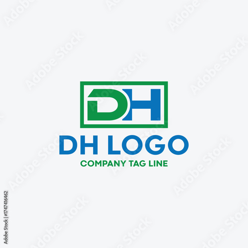 Dh letter mark logo design vector icon, modern minimal and unique dh logo ,dh word marlk logo simmple dh logo letter dh