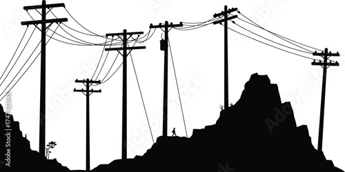 Cabinet assembly illustration, construction worker, power drill, screwdriver use, wall cabinet, safety helmet, carpentry process, furniture installation, repair work, training skills