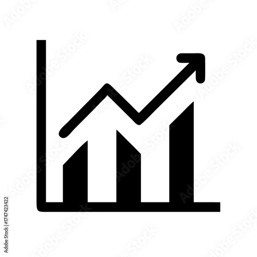 Rising graph icon representing business growth