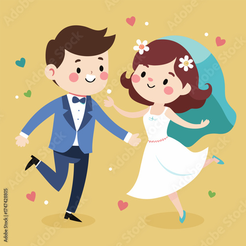 bride and groom with wedding rings