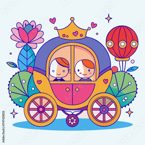 baby girl in a carriage