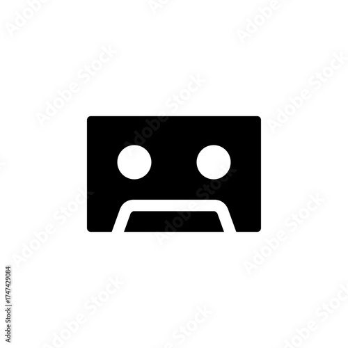 Cassette Icon for Retro Audio and Recording