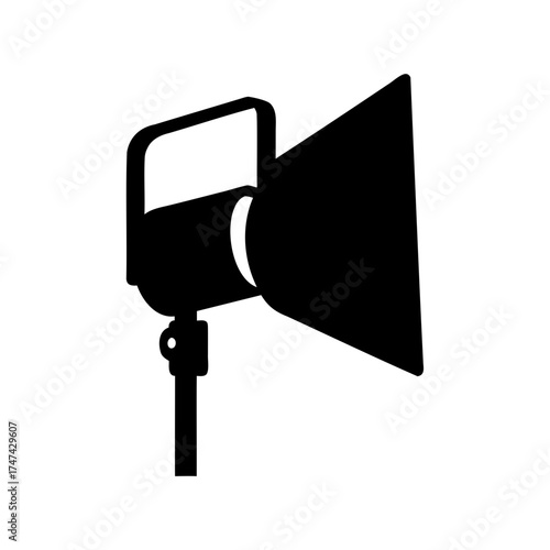 Professional Photography Studio Lighting Equipment Spotlight with Adjustable Barn Doors Illustration