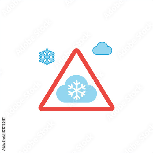 Winter weather illustration isolated on white background