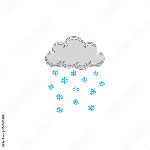 Winter weather illustration isolated on white background