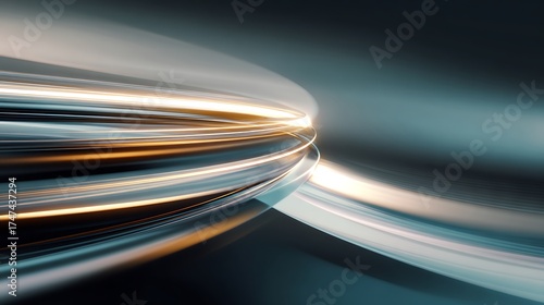 Dynamic stream of iridescent light, illuminating digital pathways, creating a sense of speed