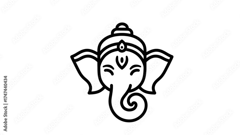 Obraz premium Ganesha's vibrant Diwali celebration, created with AI, PNG