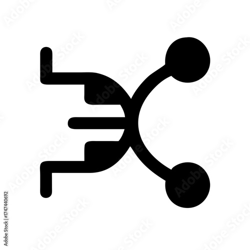 Stylized dna strand for genetic research concept