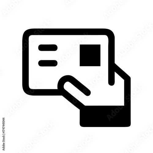 Hand holding a business card for networking