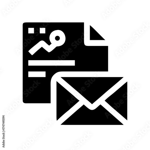 Email marketing report with chart