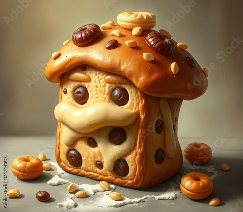 toy, isolated, halloween, animal, clay, decoration, object, food, cat, ceramics, ceramic, brown, pottery, owl, art, sculpture, orange, statue