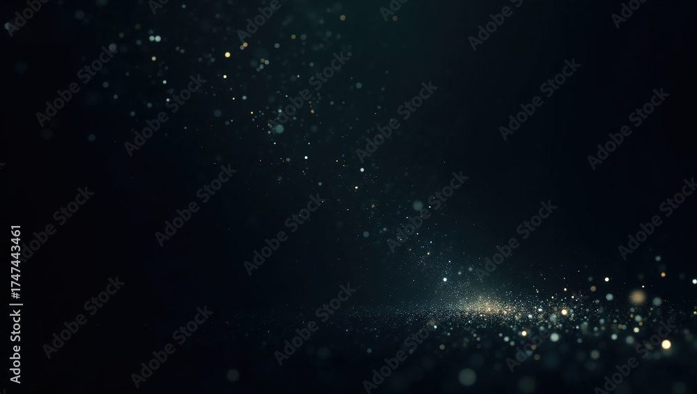 Obraz premium GlowingParticleEffectDarkBackground