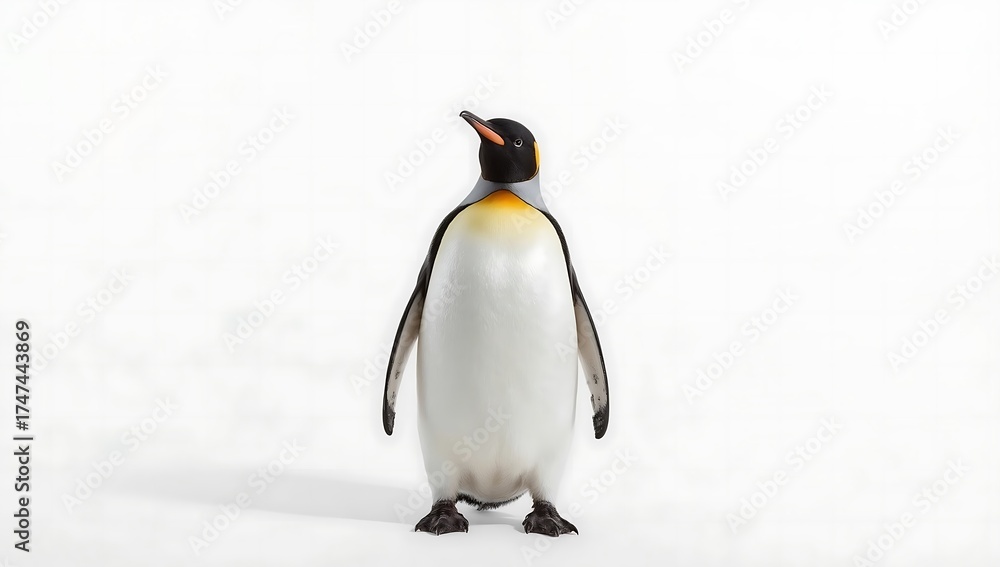 Obraz premium King penguin isolated on white background