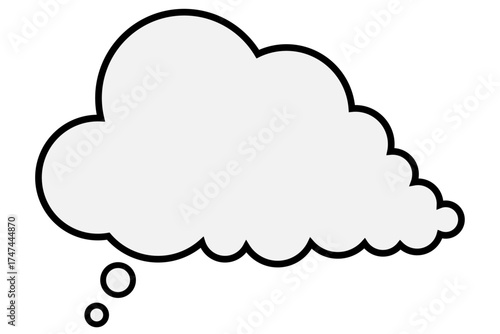 bubble cloud thinking vector